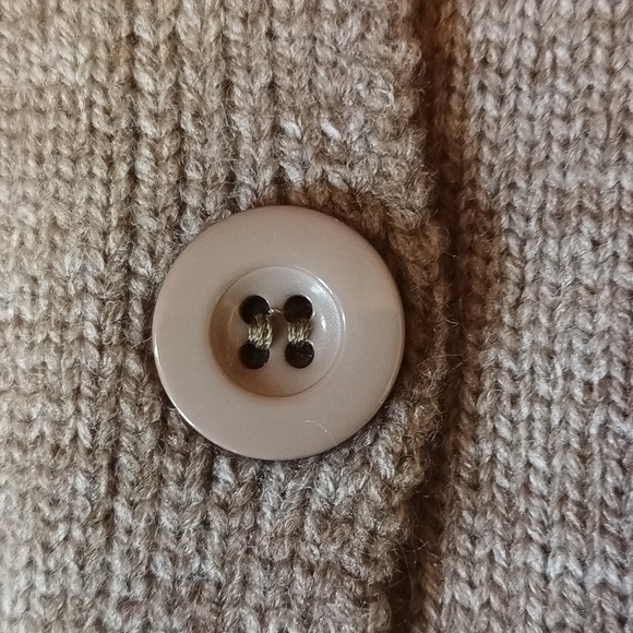 Tan Soft cottage core feminine 3D flower marbled v-neck oversized cardigan sw… - Picture 6 of 6